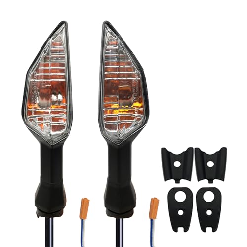 SPNUVR Motorcycle Front/Rear Blinker LampTurn Signals Indicator Light Compatible with KAWASAKI Ninja 300 400 650 Z900 Z250SL ZRX1200 ER-6N ZX-6R Z 1000SX (White Shell) - Image 1