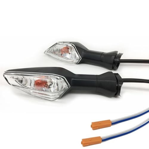 SPNUVR Motorcycle Front/Rear Blinker LampTurn Signals Indicator Light Compatible with KAWASAKI Ninja 300 400 650 Z900 Z250SL ZRX1200 ER-6N ZX-6R Z 1000SX (White Shell) - Image 2