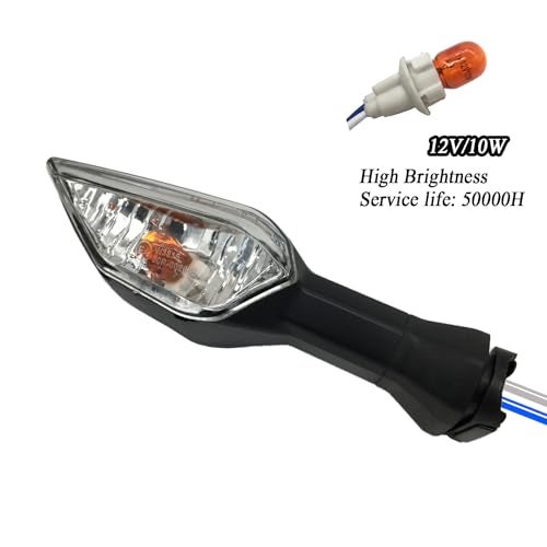 SPNUVR Motorcycle Front/Rear Blinker LampTurn Signals Indicator Light Compatible with KAWASAKI Ninja 300 400 650 Z900 Z250SL ZRX1200 ER-6N ZX-6R Z 1000SX (White Shell) - Image 4