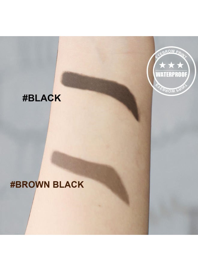 EELHOE Hairline Eyebrow Print Eyebrow Cake Repair Hairline Eyebrow Print Natural Lazy Eyebrow Easy Makeup - Image 4