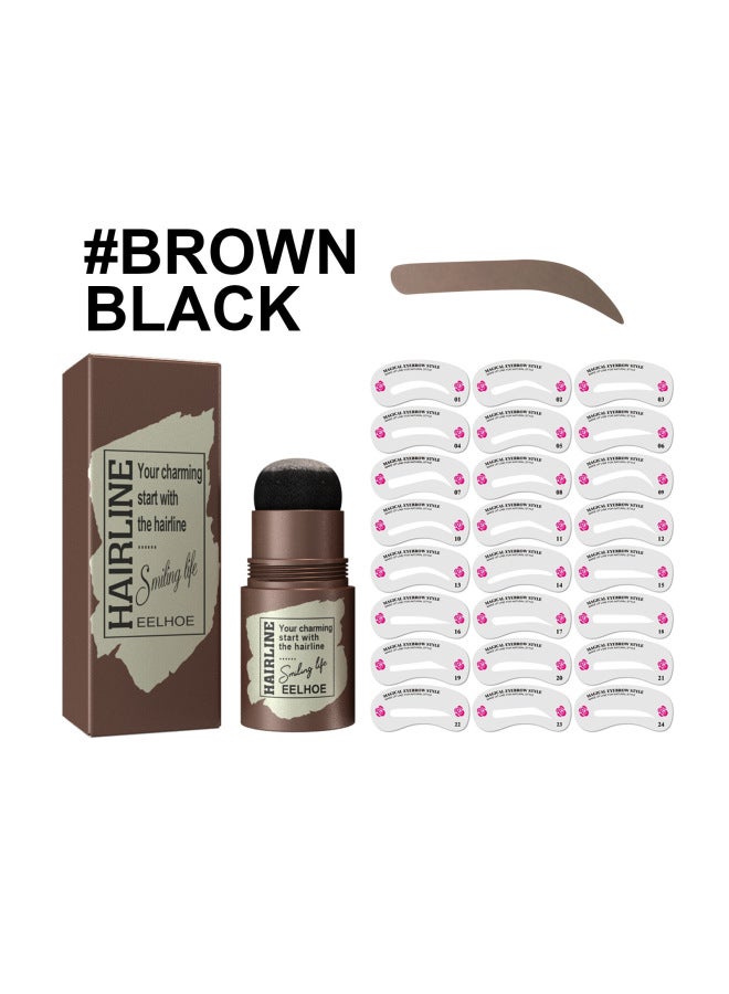 EELHOE Hairline Eyebrow Print Eyebrow Cake Repair Hairline Eyebrow Print Natural Lazy Eyebrow Easy Makeup - Image 1