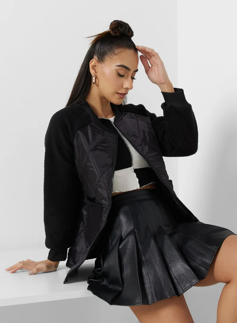 Ginger Urban Minx Quilted Jacket With Zipper