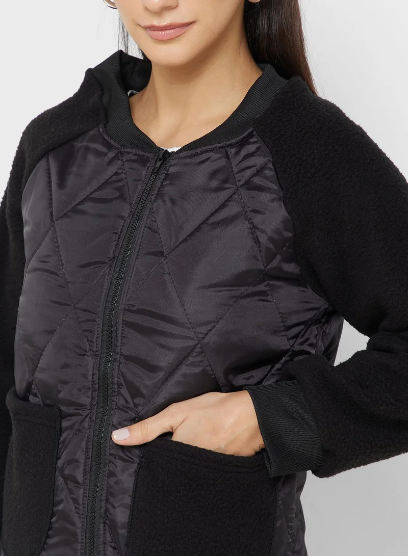 Ginger Urban Minx Quilted Jacket With Zipper