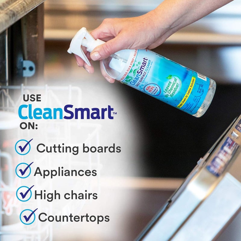 CleanSmart Daily Surface Spray Disinfectant, Kills 99.9% of Viruses, Bacteria, Mold & Fungus, 16 oz Bottle (Pack of 3) - Image 3