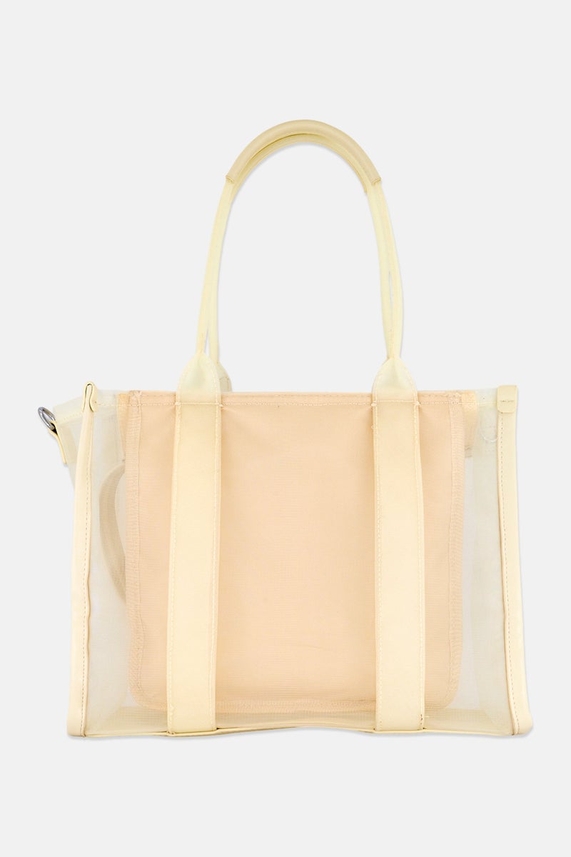 REFRESH Women Brand Logo Tote Bag, Beige - Image 3