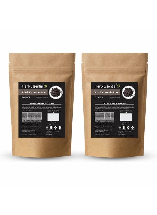 Herb Essential - Black Cummin ; Kalonji (Black) Seeds Powder For Hair Growth (Karunjeeragam ;Nigella) 100Gms (Pack Of 2) - Image 1