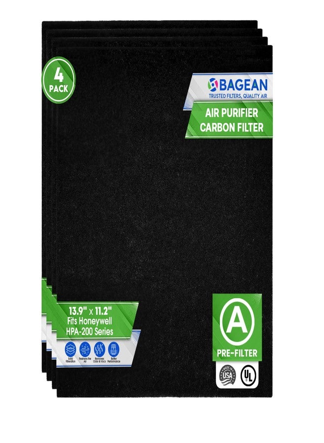 Bagean Activated Carbon Pre Filter A Replacement - Compatible with Honeywell HPA200 Air Purifier Series - Fits Honeywell HPA200 Prefilter A - Air Filters Absorb Odors and Freshen Your Home (4-Pack) - Image 1