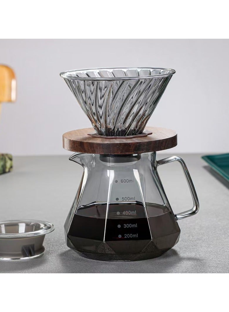 حصريا طقم وعاء القهوة يدو مع بفلتر ماكينة صنع قهوة بالتنقيط - Image 2