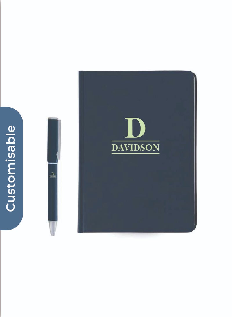 SANTHOME Personalised TOMAR - SANTHOME Set Of PU Thermo Notebook And Pen - Blue - Image 2