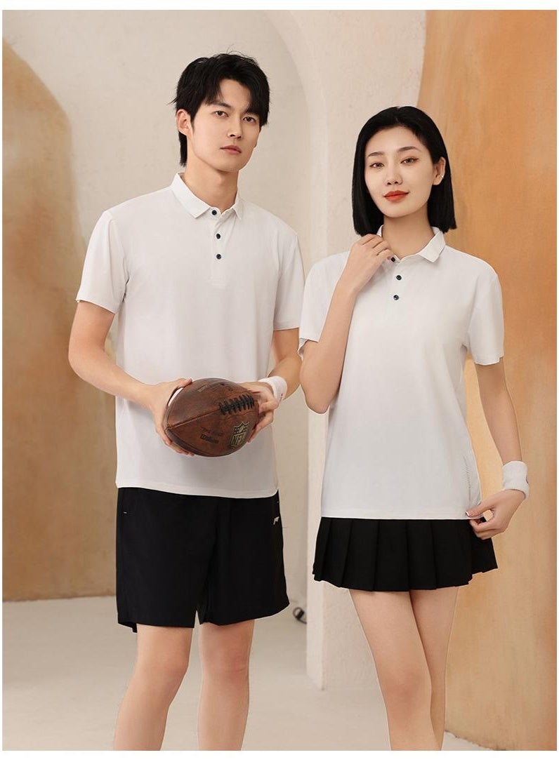 Ice Silk Fiber Polo Shirt Printed Quick Dry Breathable Workwear Summer Culture Shirt  Men's Fashion Clothing - Image 2