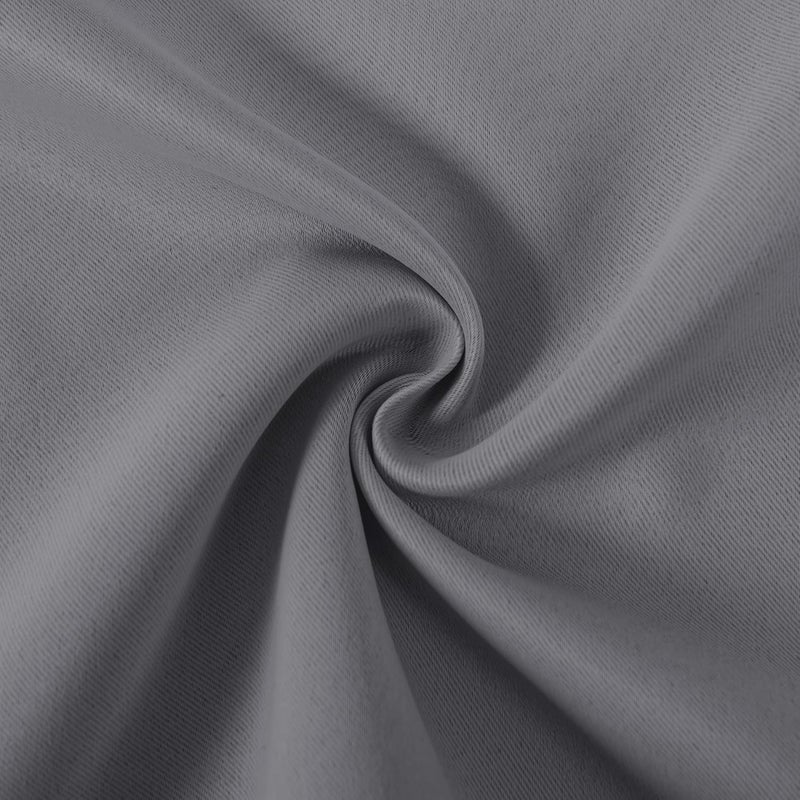 DWCN Grey Valance Curtains for Kitchen Window Blackout Valance Curtains Solid Rod Pocket fpr Living Room/Basement 52x14 inch Long, 1 Panel - Image 4