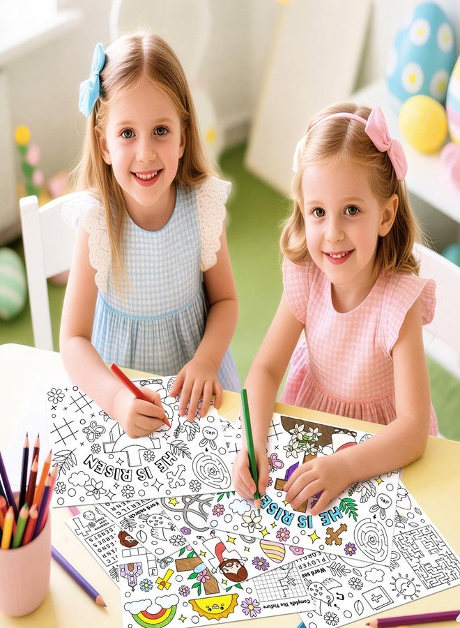 ANGOLIO Easter Religious Coloring Pages - 32Pcs He is Risen Jesus Lives Scene Activity Game Coloring Sheets Spring Christian Story Posters Holiday Crafts for Kids Students Classroom Gifts Party Favors - Image 4