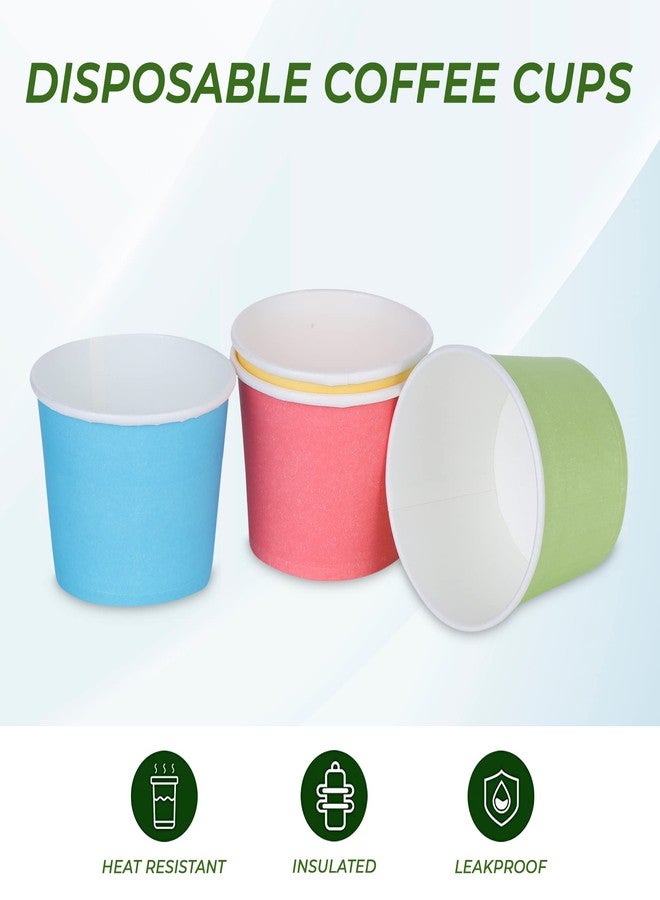 e kysa basics ekysa Basics Paper Disposable Tea/Coffee Cups – 110 ml, Eco-Friendly, Leak-Resistant, for Hot Beverages, Multicolor Design, Pack of 50 - Image 5