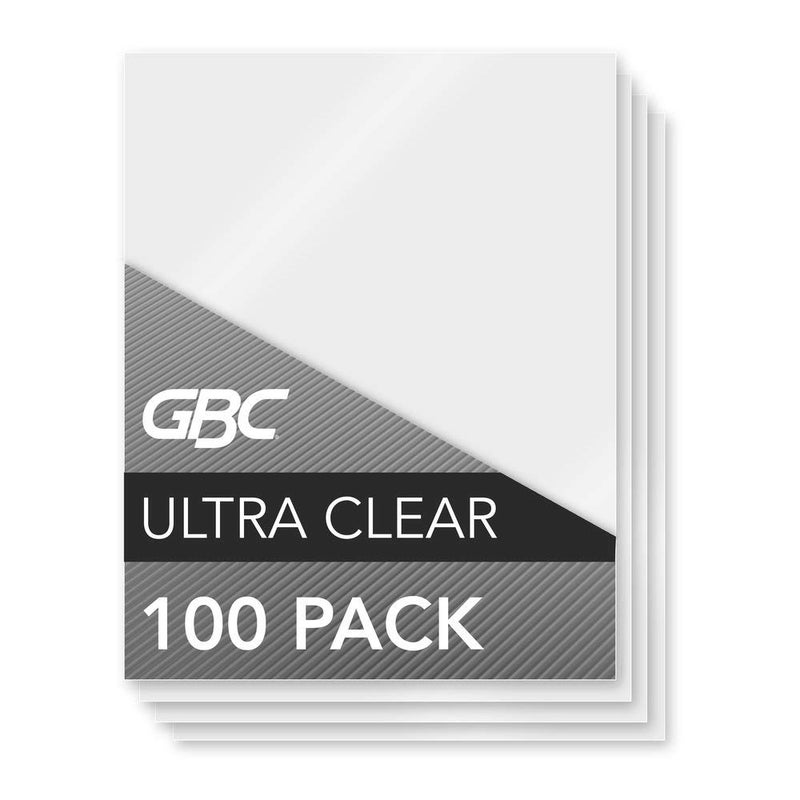GBC Laminating Sheets, Thermal Laminating Pouches, Letter Size, 3 Mil, Speed Format, HeatSeal UltraClear, 100 Pack (3200586)
