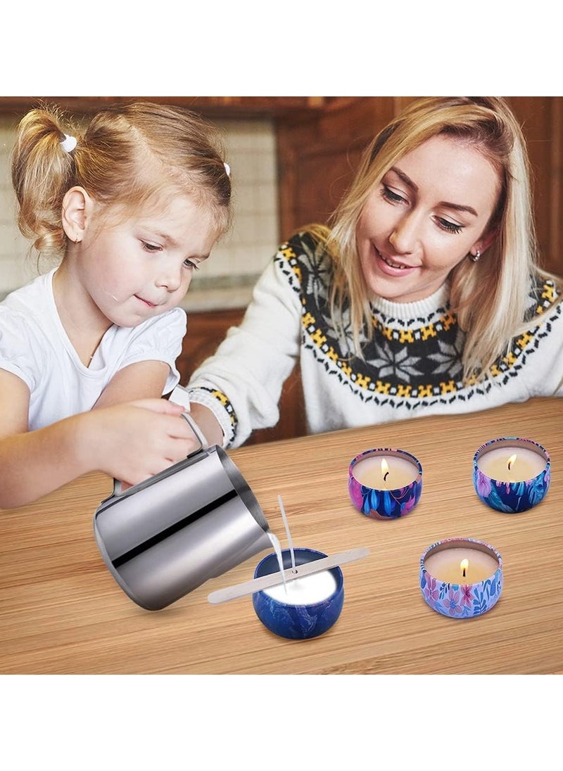 TAPIT - Candle Making Kit with Metal Pot DIY Scented Candle Making Supplies Set with Beeswax Candle Wicks Fragrance Oil and Candle Jars - Image 1