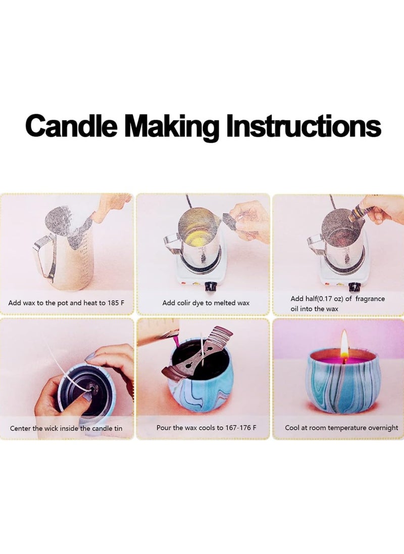 TAPIT - Candle Making Kit with Metal Pot DIY Scented Candle Making Supplies Set with Beeswax Candle Wicks Fragrance Oil and Candle Jars - Image 1