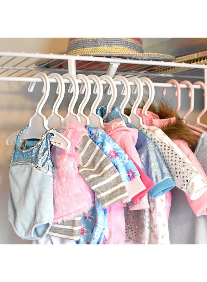 Sophia's Sophia’S 7.5" White Plastic Display Hangers 10 Pack Set For 18" Doll Clothes And Accessories For Standard Size Closets White - Image 3