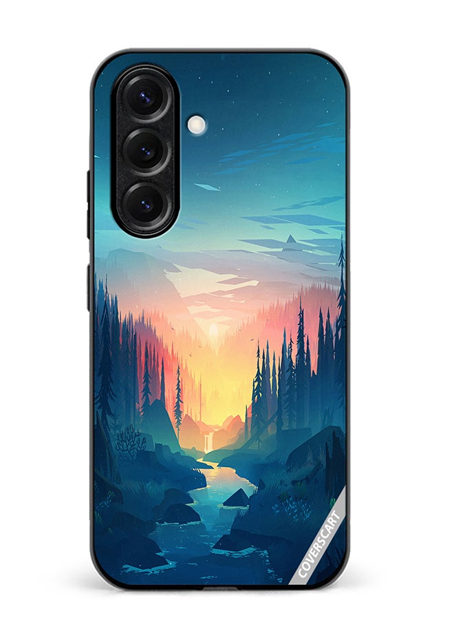 غطاء واقي لهاتف سامسونج جالاكسي A56 بتصميم مشهد متعدد الألوان