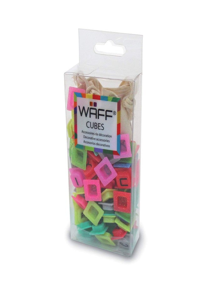 WAFF Refill Cubes Glitter Letters - Waff Accessories - 100 Letters to Personalize Your Waff Objects and Notebooks - Image 1