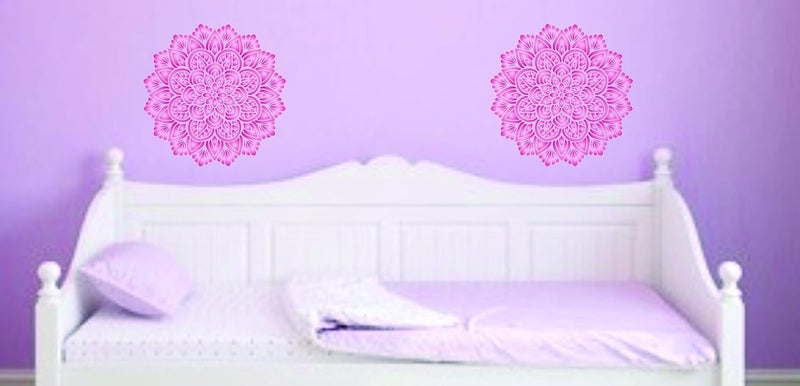 CLODEGS Lotus Mandala Stencil 10 x 10 inch M Reusable Asian Indian Mantra Hindu Spiritual Wall Stencil Template Use on Paper Projects Scrapbook Journal Walls Floors Fabric Furniture Glass Wood etc  - Image 4