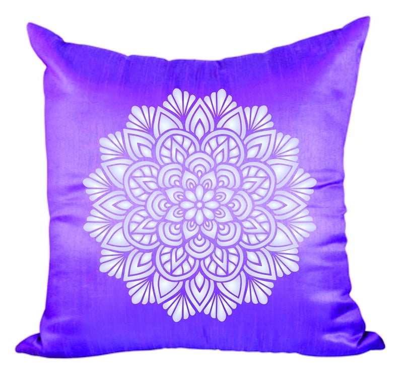 CLODEGS Lotus Mandala Stencil 10 x 10 inch M Reusable Asian Indian Mantra Hindu Spiritual Wall Stencil Template Use on Paper Projects Scrapbook Journal Walls Floors Fabric Furniture Glass Wood etc  - Image 2