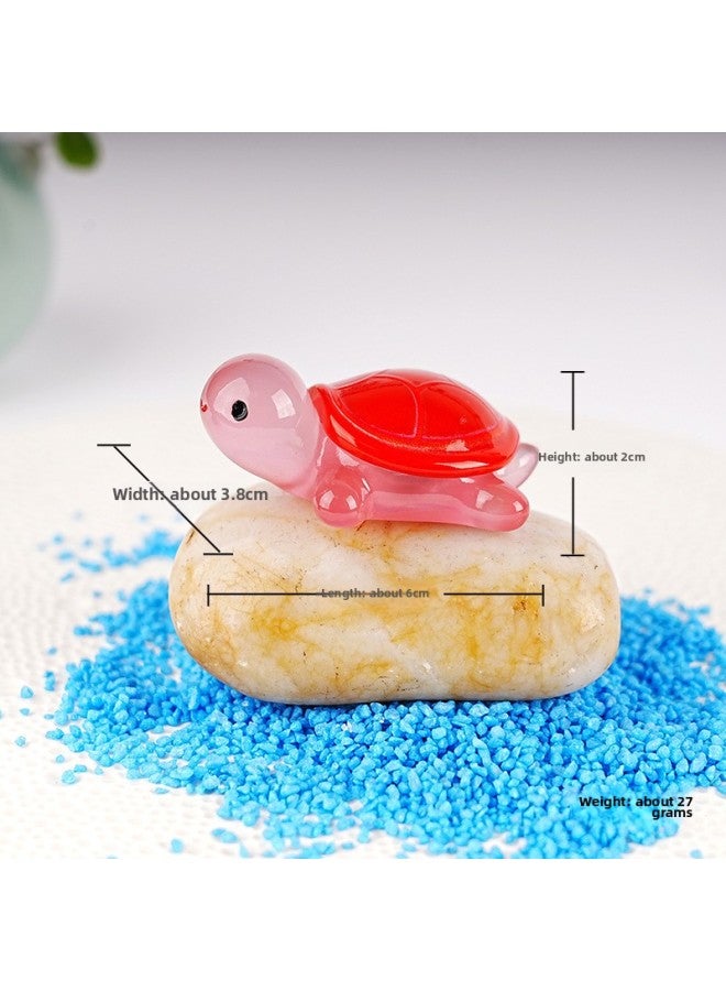Diy Cream Glue Blind Bag Simulation Luminous Turtle Hairpin Patch Hand-made Pendant Resin Accessories Tide Play Micro Landscape-Color:Red-Specifications:Glow-in-the-dark Turtle  - Image 1