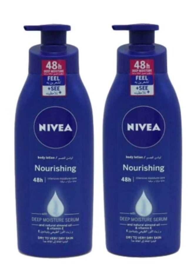 Nivea Pack Of 2 Nourishing Body Lotions White 800ml
