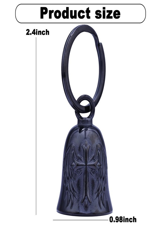 CYZBTBl Motorcycle for Bells - Motorcycle Angel Bell for Men Women,Bell Biker Accessory,Guard Riding Safety (Eagle) (I Need You) (Cross Wing) (Black) - Image 3