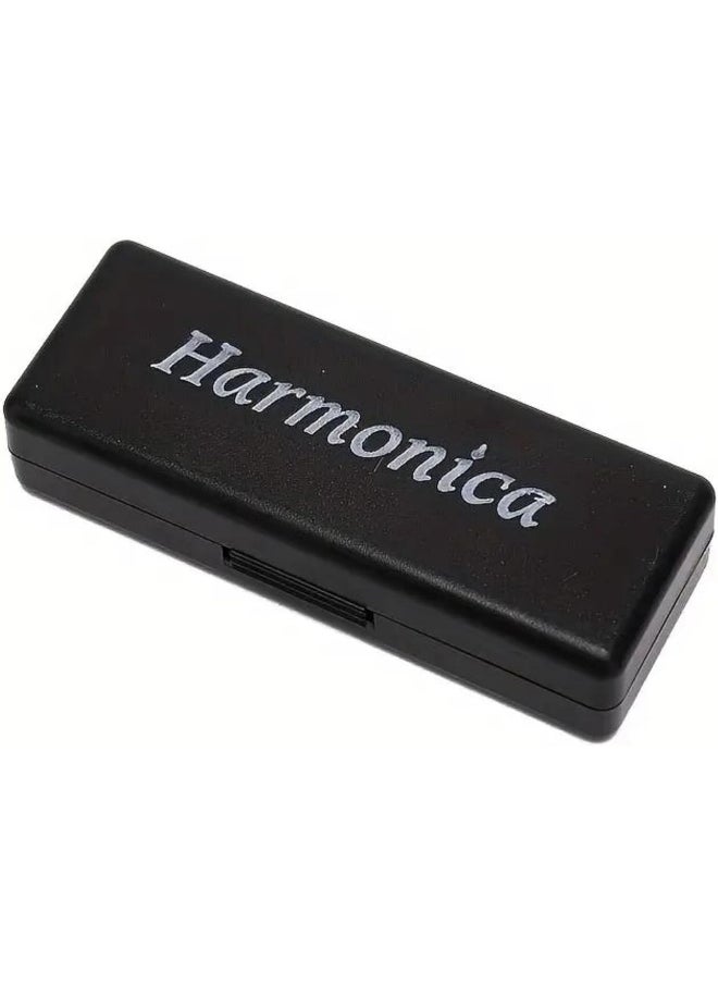 Megarya - MegArya 10 Holes Harmonica Musical Instrument Beginner Gift Copper Core Resin Harmonica (Black) - Image 1