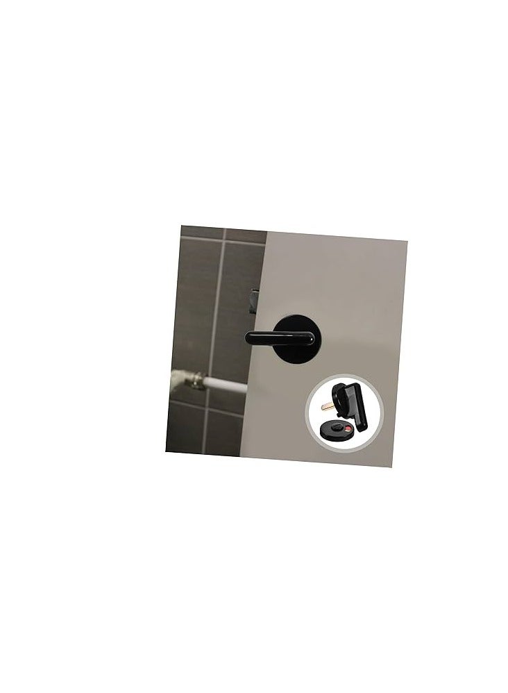 KNP KNP Public Toilet Indicator Bolt Lock Vacant/ Engaged Bathroom Toilet Privacy Door Lock Latch for Restroom Supplies Black - Image 3