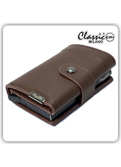 Classic Milano Classic Milano Faux Leather RFID Blocking Pop Up Wallet for Men and Women - Automatic Card Holder Wallet with Pop-up Design - Secure, Compact Credit Card Holder for Men - Stylish Wallet for Men & Women’s RFID Card Wallet  - Image 1