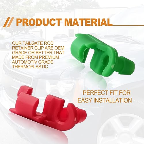 TOPCNOEM 5 Pair Tailgate Handle Rod Clip, Left and Right Handle Rod Door Lock Clip Compatible with Chevy Silverado GMC Sierra 88981030 88981031 - Image 5