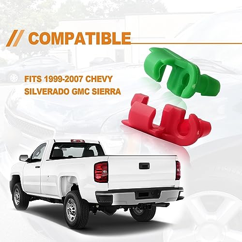 TOPCNOEM 5 Pair Tailgate Handle Rod Clip, Left and Right Handle Rod Door Lock Clip Compatible with Chevy Silverado GMC Sierra 88981030 88981031 - Image 4
