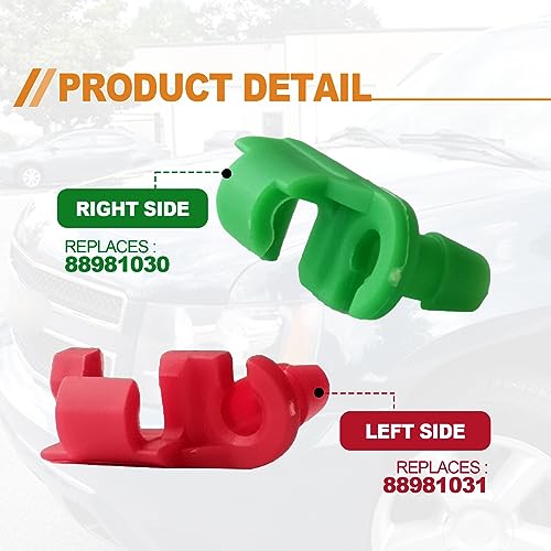 TOPCNOEM 5 Pair Tailgate Handle Rod Clip, Left and Right Handle Rod Door Lock Clip Compatible with Chevy Silverado GMC Sierra 88981030 88981031 - Image 3