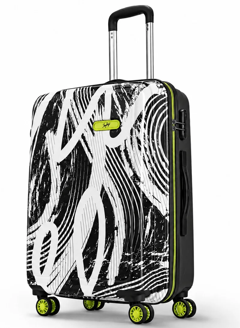 Skybags STROKE Set of 2 Polypropylene(PP), 4 Spinner Double Wheel Trolley Bags for Travel, Hard Case Lightweight Bag with TSA Lock, Tough Suitcase for Travel (Large-28, Cabin-20 Inch), Black