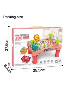 Children's Electric Rotating Fishing Plate Cartoon Puzzle Desktop Game Development Baby Intelligence Parent-child Interactive Toys-Color:7726 Fishing Platform-Specifications:Charging Configuration [charging Suit + Screwdriver]]