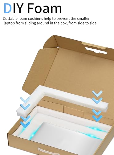 Orionstar Laptop Box with Protection Foam for up to 17.3 Inches Notebook Computer, Cardboard Laptop Shipping Box, Notebook Secure Mailer Box - Image 4