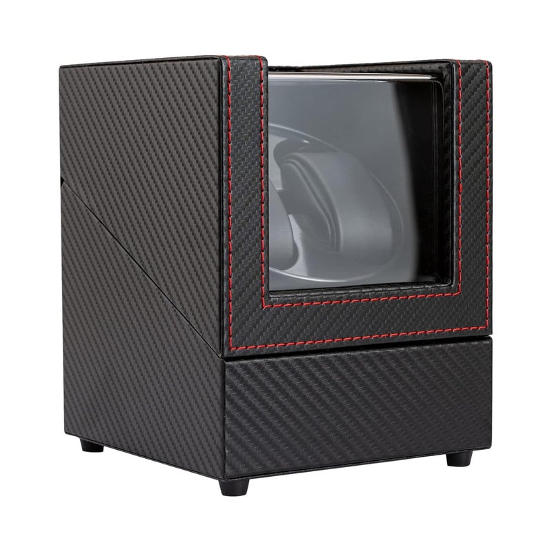 Lorfrecle Double Automatic Watch Winder, Fit Lady and Man Automatic Watches Winder Boxes (Black and Fiber), Black and Fiber, Modern - Image 1