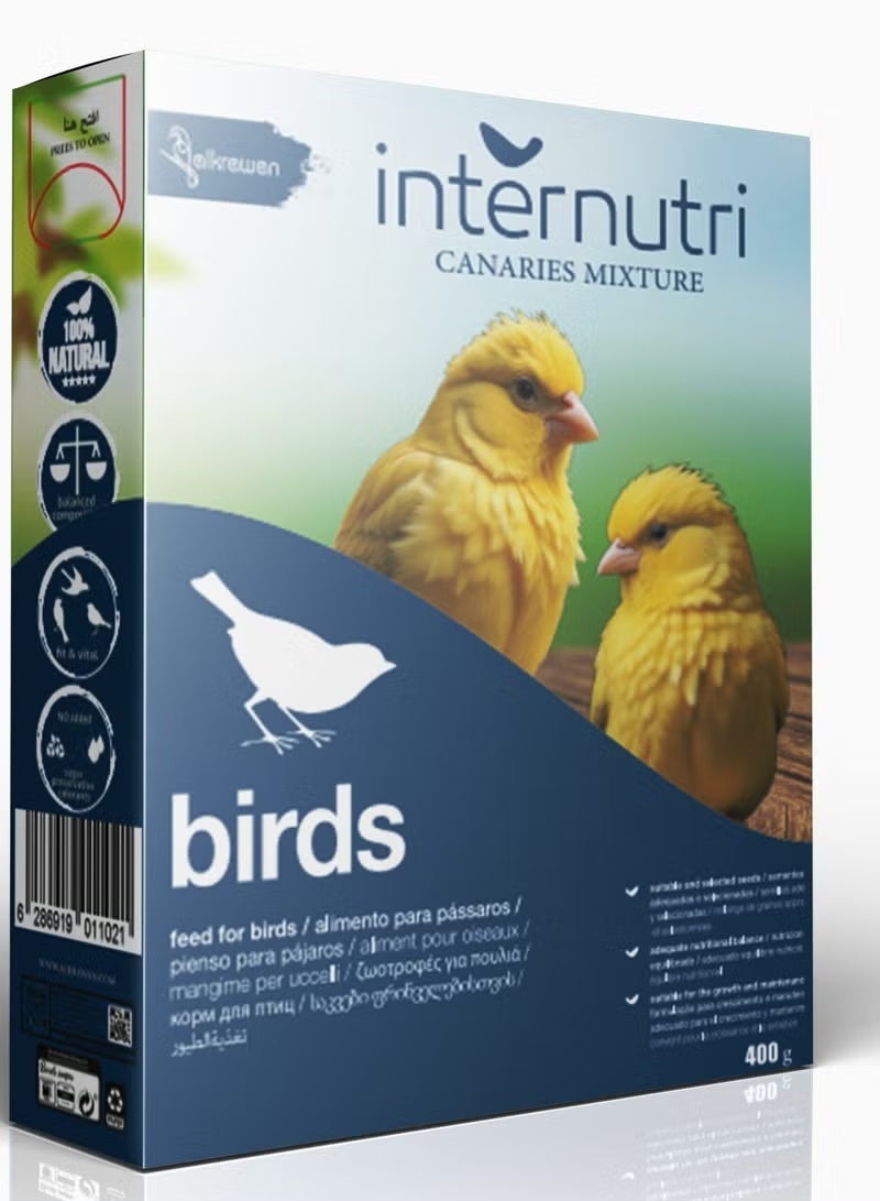إنتر نوتري طعام طيور الكناري مشكل400جرام