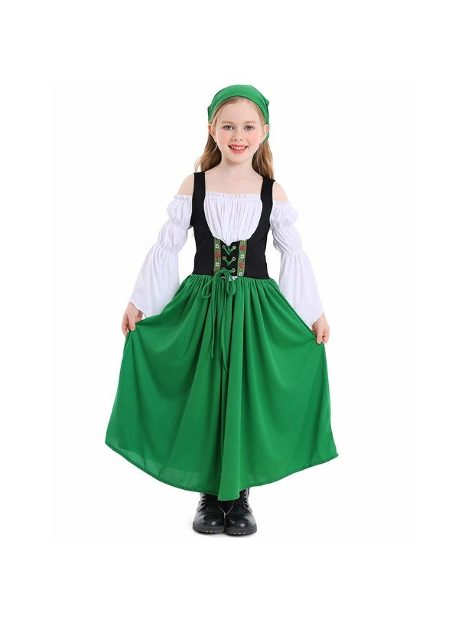 general Girl's farm dress medieval-style Munich festival long dress, Germany Bavarian traditional costume - Image 1