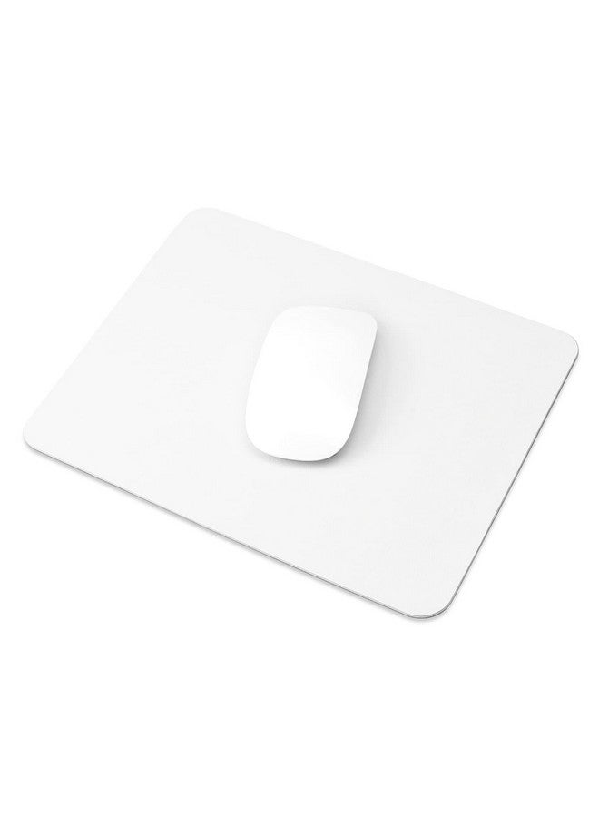 ProElife Mouse Pad 9.4'' X 7.8'' Slim Mat For Computer Laptop Accessories, Waterproof Pu Leather Mouse Pad With Anti-Slip Base Rectangle Mousepad For Home Office School Mouse (White) - Image 1