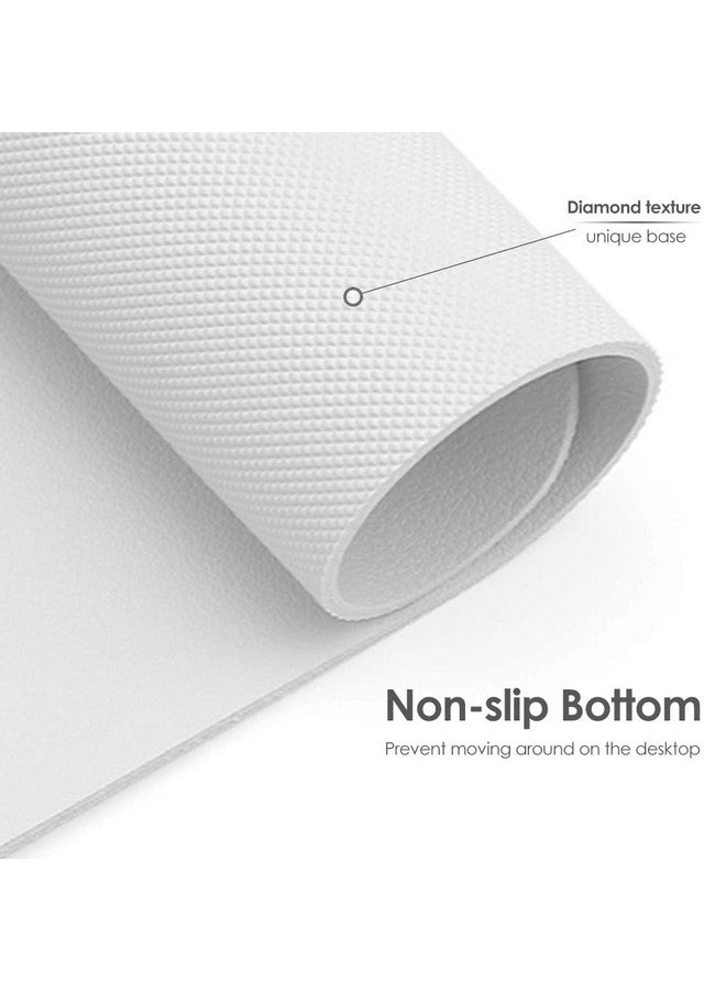 ProElife Mouse Pad 9.4'' X 7.8'' Slim Mat For Computer Laptop Accessories, Waterproof Pu Leather Mouse Pad With Anti-Slip Base Rectangle Mousepad For Home Office School Mouse (White) - Image 5