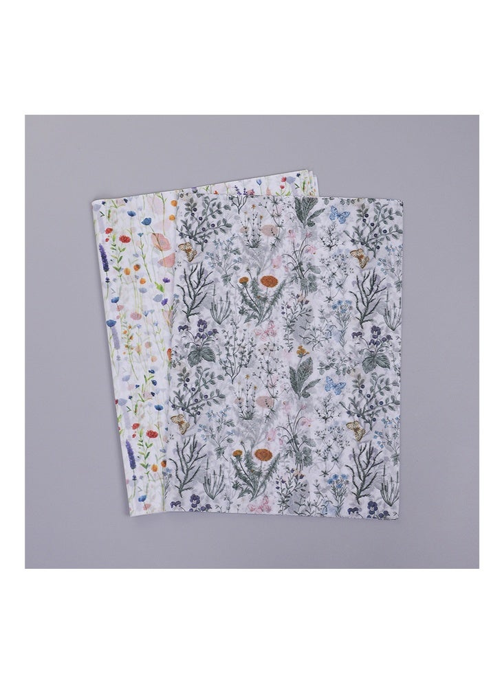 زيمي 40 ورقة من ورق تغليف الهدايا الزهري والنباتي الطازج لهدايا الأطفال، ناعم ورقيق، ورق زخرفي للهدايا مصنوع يدويًا، مناسب لتغليف العطلات وأعياد الميلاد وحفلات الزفاف. 35 × 50 سم. - Image 3