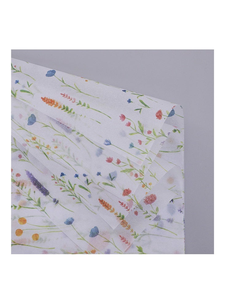 زيمي 40 ورقة من ورق تغليف الهدايا الزهري والنباتي الطازج لهدايا الأطفال، ناعم ورقيق، ورق زخرفي للهدايا مصنوع يدويًا، مناسب لتغليف العطلات وأعياد الميلاد وحفلات الزفاف. 35 × 50 سم. - Image 5