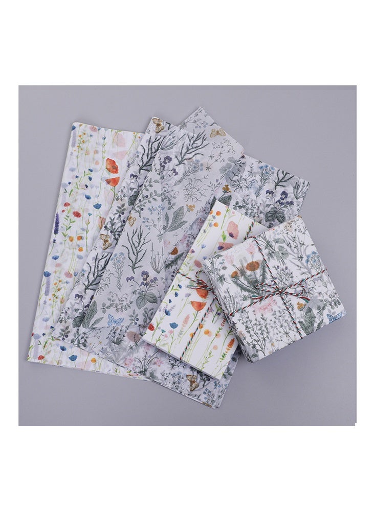 زيمي 40 ورقة من ورق تغليف الهدايا الزهري والنباتي الطازج لهدايا الأطفال، ناعم ورقيق، ورق زخرفي للهدايا مصنوع يدويًا، مناسب لتغليف العطلات وأعياد الميلاد وحفلات الزفاف. 35 × 50 سم. - Image 4