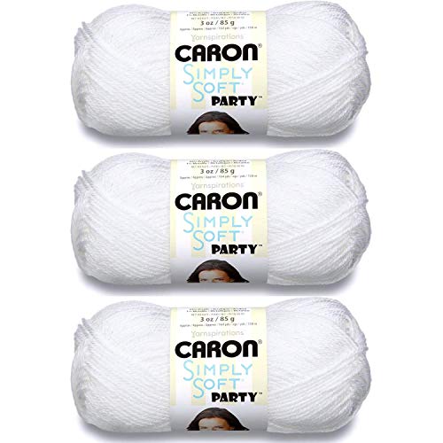 Caron Simply Soft Party Yarn 3Pack Snow Sparkle H97PAR1
