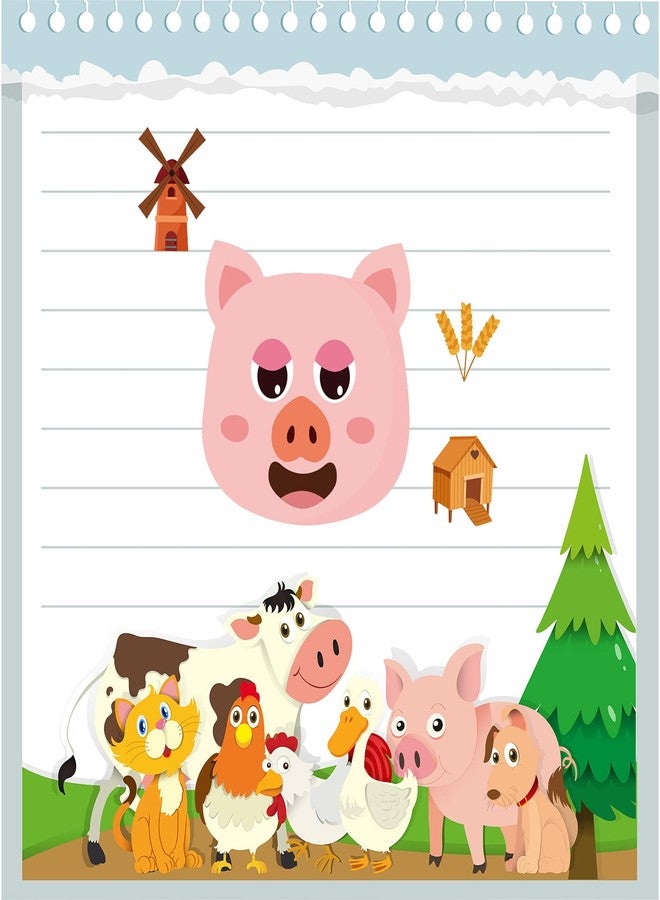 DaiUni 24 Sheets Farm Animal Make a Face Sticker Sheets for Kids Todders Activities, Make Your Own Stickers for Kids Birthday Party Favor Supplies Craft - Image 5