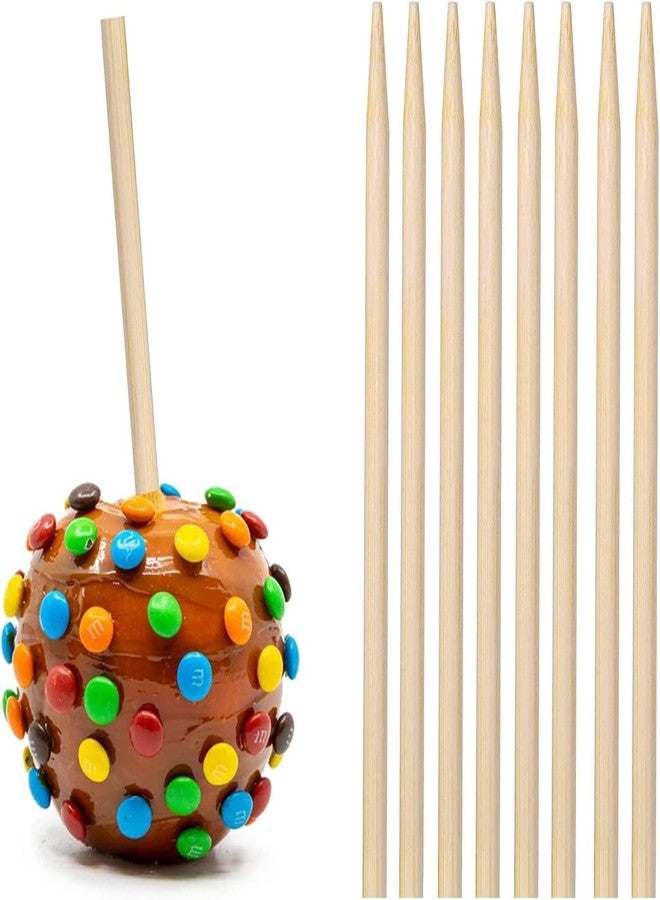 YESTOO 150 pcs Thick Candy Apple Sticks,Caramel Apple Sticks,5.5 Inch Long, 5mm Thick,Semi Point, Bamboo Skewers for Corn Dog, Corn Cob, Kabob, Lollipop, Grill - Image 1