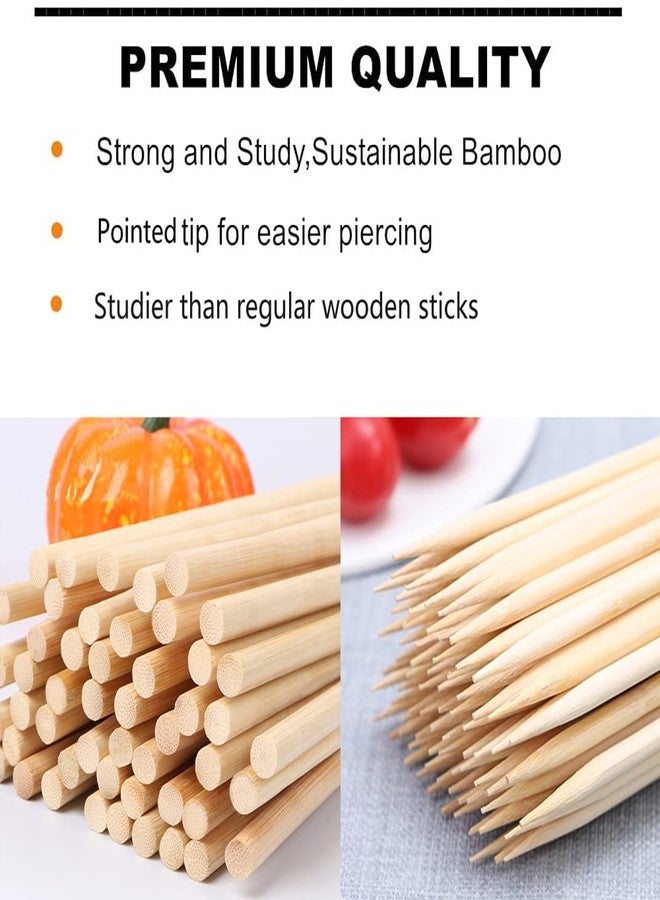 YESTOO 150 pcs Thick Candy Apple Sticks,Caramel Apple Sticks,5.5 Inch Long, 5mm Thick,Semi Point, Bamboo Skewers for Corn Dog, Corn Cob, Kabob, Lollipop, Grill - Image 2