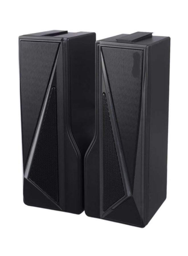 بوينت مكبر صوت PT510 للألعاب على سطح المكتب - 6 وات (2 * 3 وات) 2.0 قناة ستيريو - مضيء بألوان قوس قزح - مزود بمنفذ USB سلكي + صوت 3.5 مم - إعداد متعدد التصميمات - لأجهزة الكمبيوتر الشخصية والكمبيوتر المحمول والمسرح المنزلي - Image 5